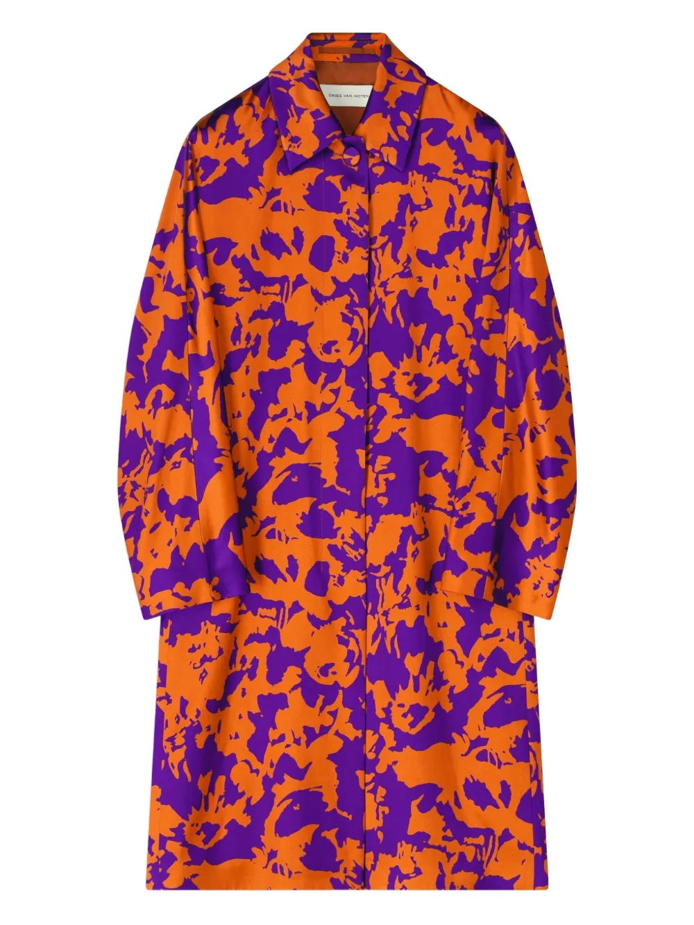 DRIES VAN NOTEN Cappotto a fiori - Arancione