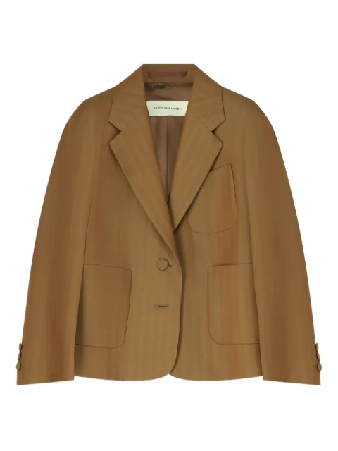 DRIES VAN NOTEN blazer corto con motivo de espiga
