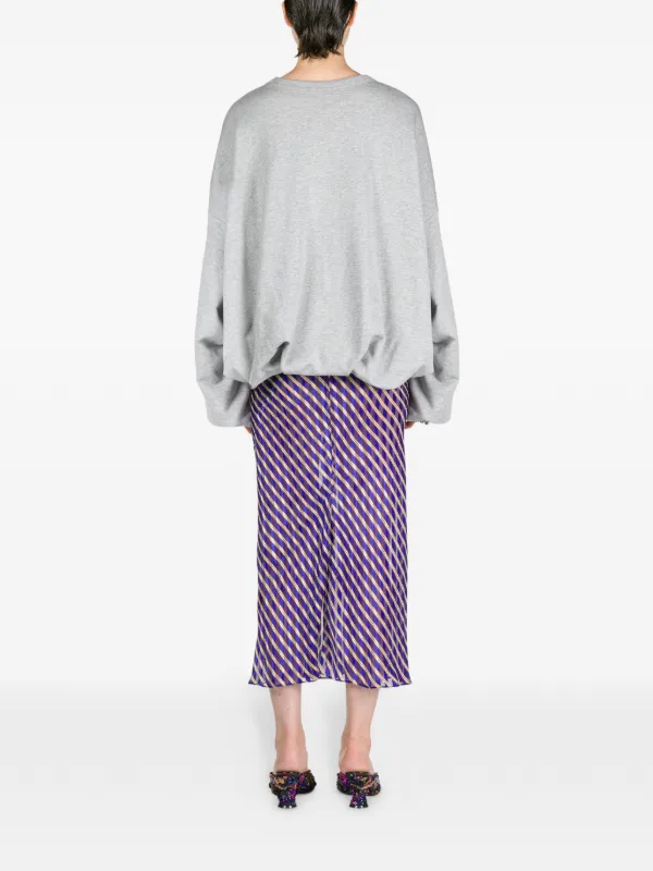 DRIES VAN NOTEN Draped Sweatshirt | Grey | FARFETCH