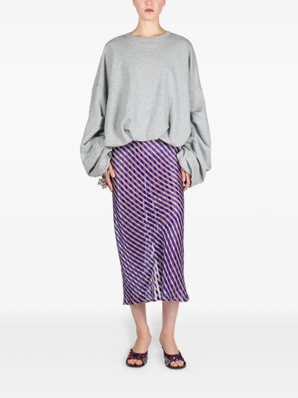 DRIES VAN NOTEN Draped Sweatshirt | Grey | FARFETCH
