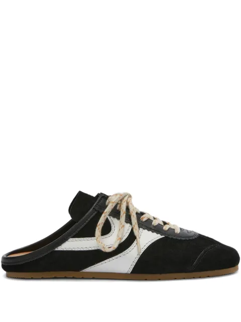 DRIES VAN NOTEN suede-stripe sneaker mules