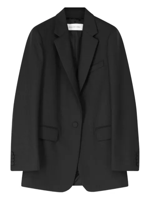 DRIES VAN NOTEN loose-fit herringbone wool blazer