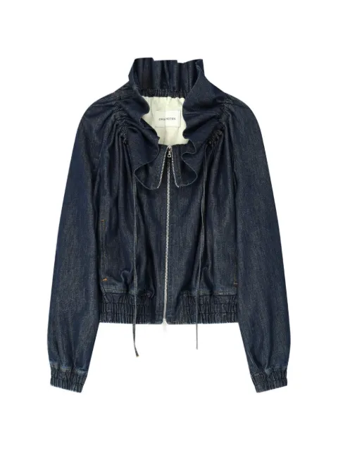 DRIES VAN NOTEN Giacca denim con ruches