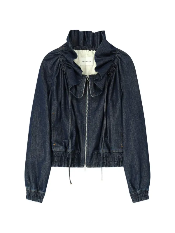 Dries Van Noten Denim Cocoon Blouson in Blue