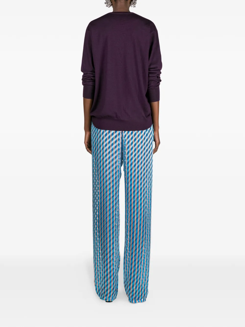 V-neck merino-wool sweater