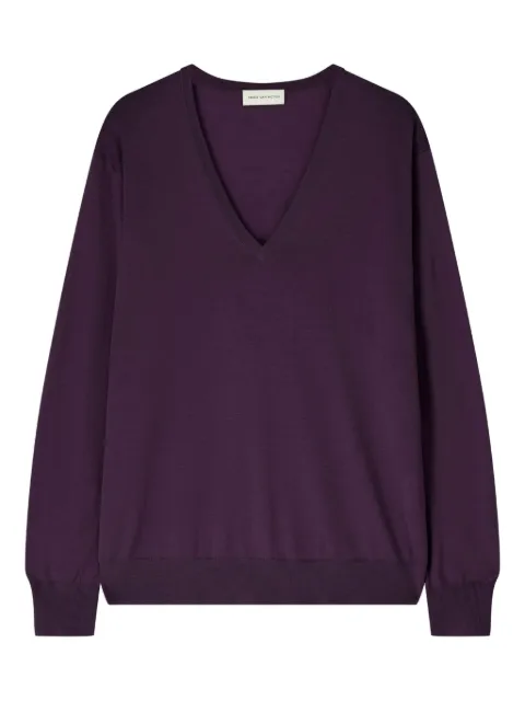 DRIES VAN NOTEN V넥 메리노 울 스웨터