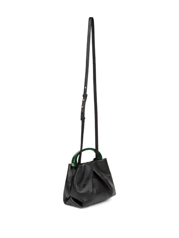 DRIES VAN NOTEN ブラック　レザーハンドバック DRIES VAN NOTEN プリーツレザー ハンドバッグ | ブラック | FARFETCH JP
