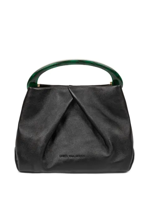 DRIES VAN NOTEN small pleated leather tote bag