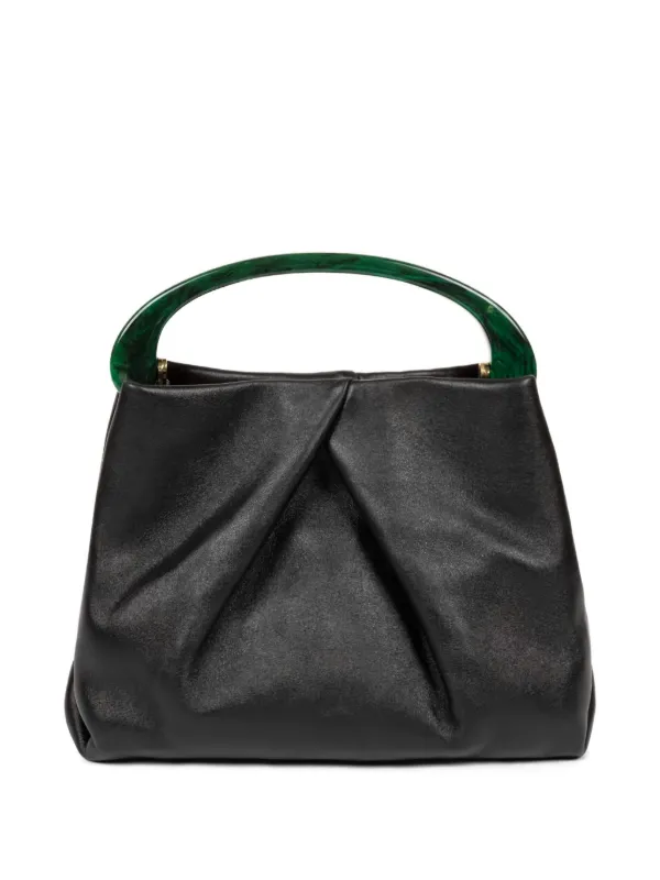 DRIES VAN NOTEN ブラック　レザーハンドバック DRIES VAN NOTEN プリーツレザー ハンドバッグ | ブラック | FARFETCH JP
