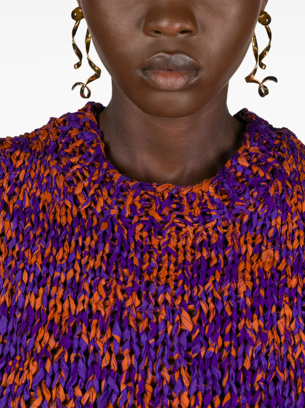  Dries Van Noten Wave Earrings - Gold 