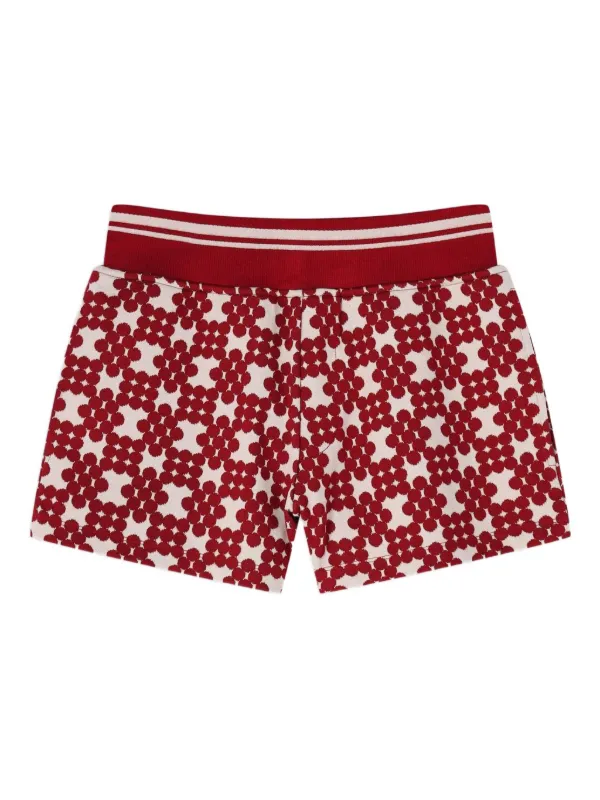 DRIES VAN NOTEN Ribbed Jacquard Shorts | Red | FARFETCH SG