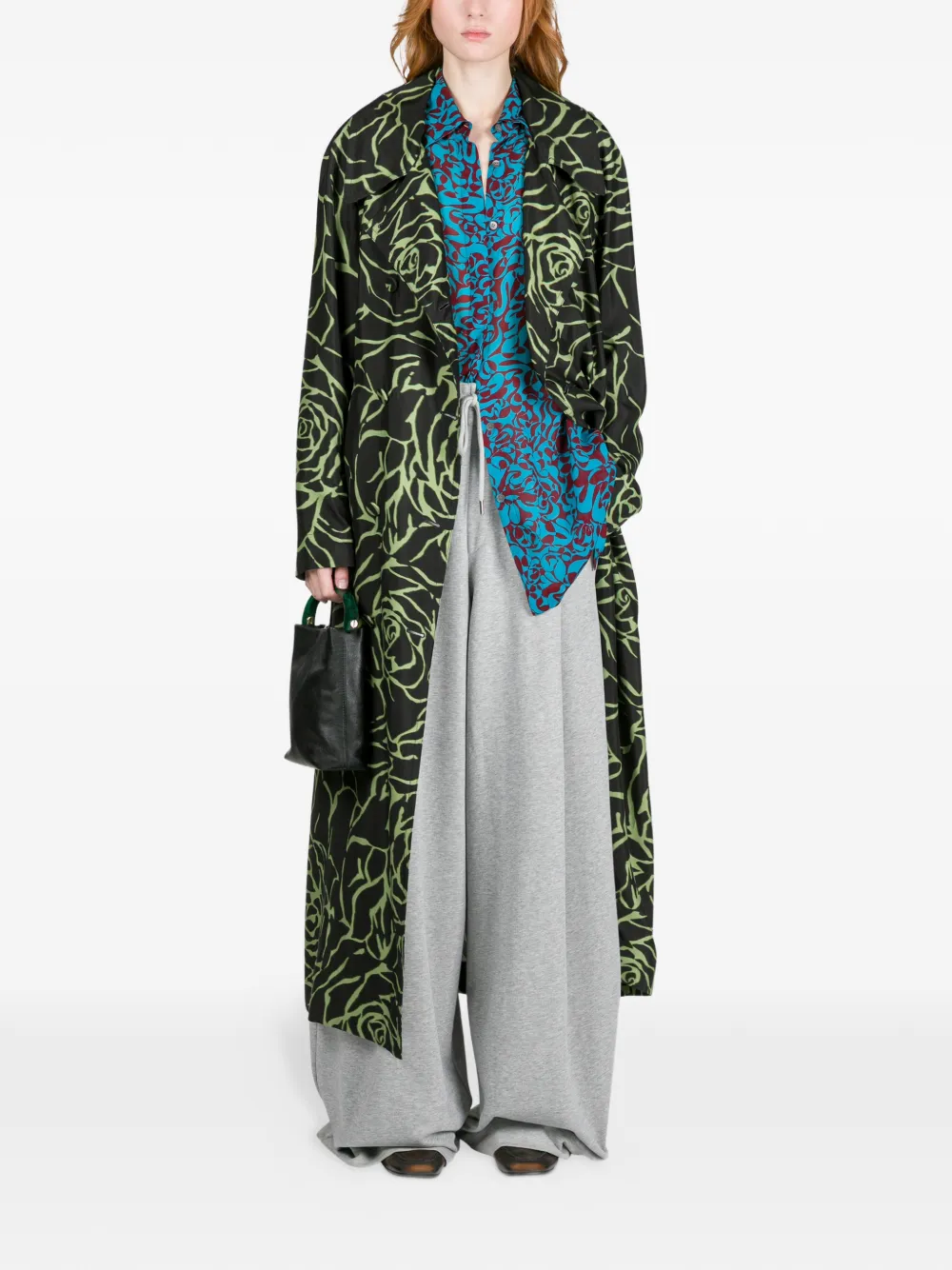  Dries Van Noten Floral-print Coat - Black 