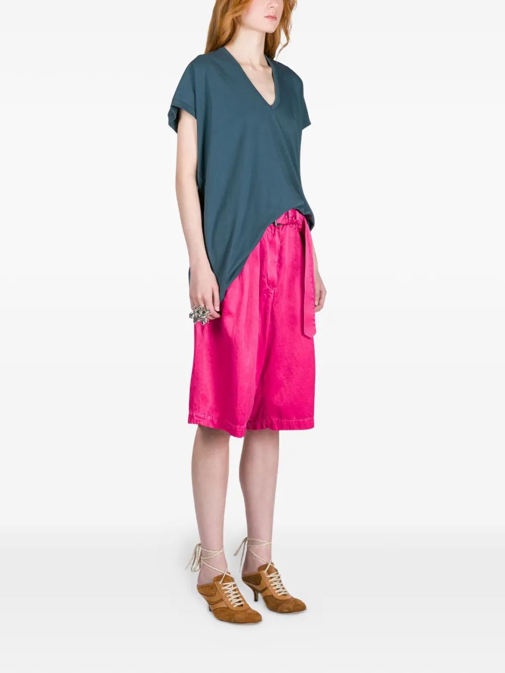  Dries Van Noten V-neck T-shirt - Blue 