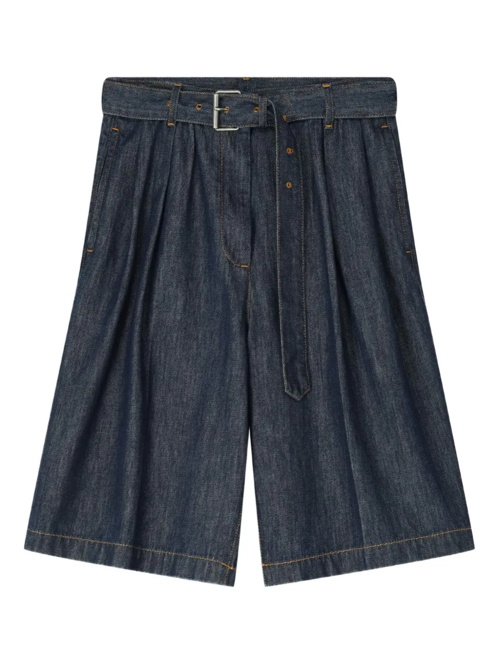 DRIES VAN NOTEN Shorts denim con cintura - Blu