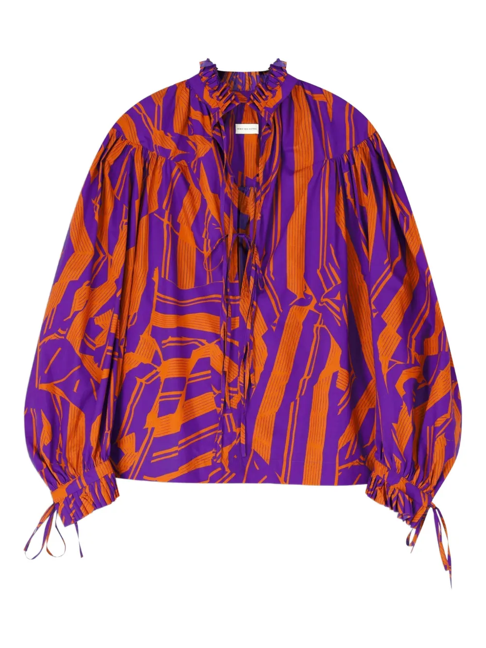 DRIES VAN NOTEN Camicia con ruches - Viola