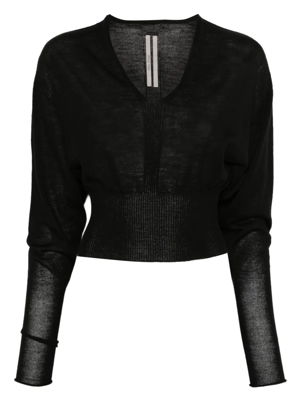 Rick Owens V-neck top - Nero