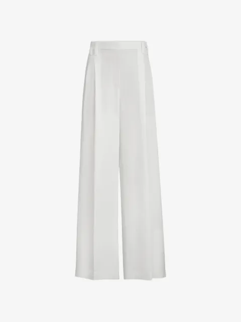 Brunello Cucinelli Calça wide leg de linho e viscose