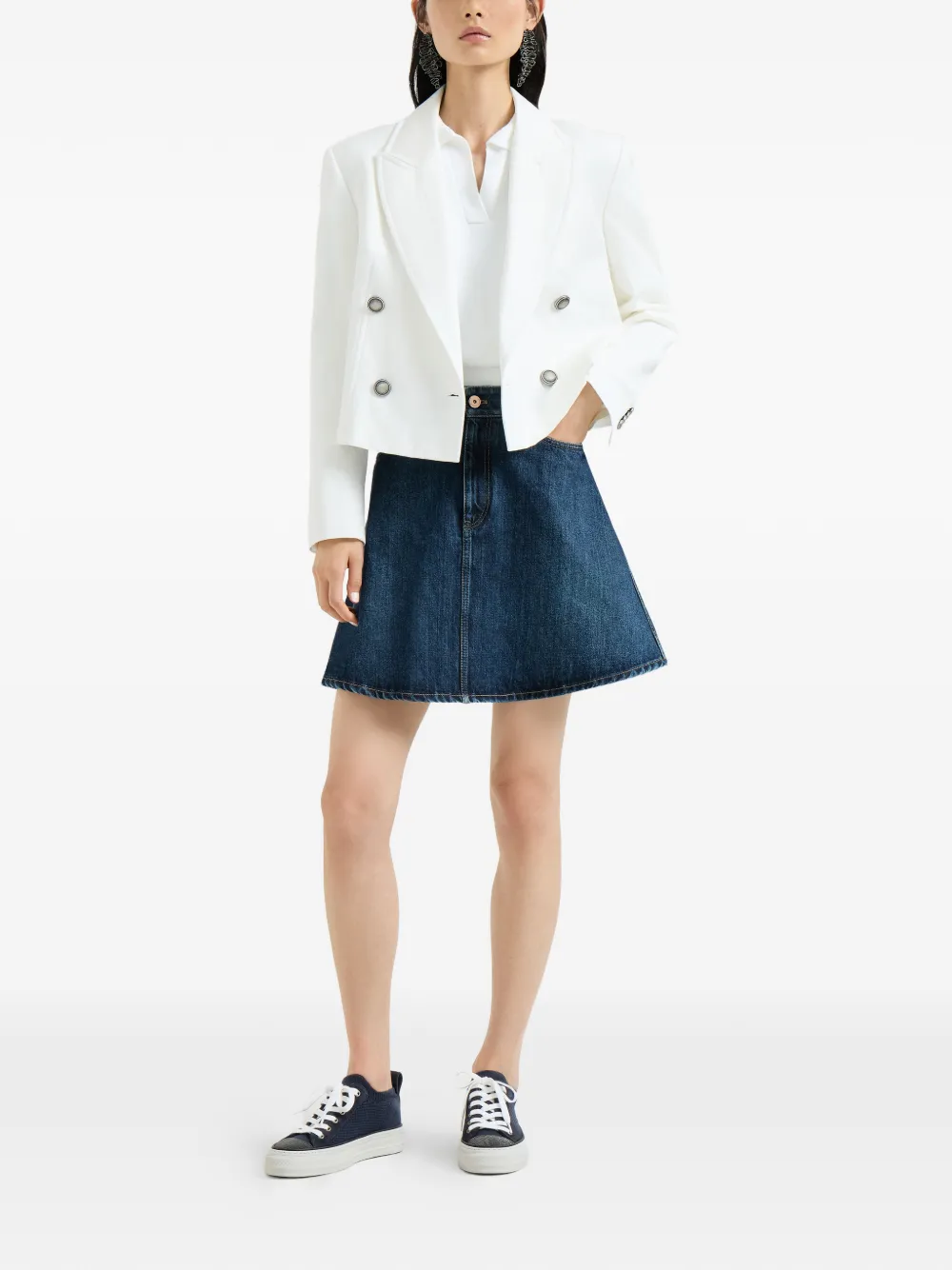  Brunello Cucinelli Long-sleeves Blazer - White 