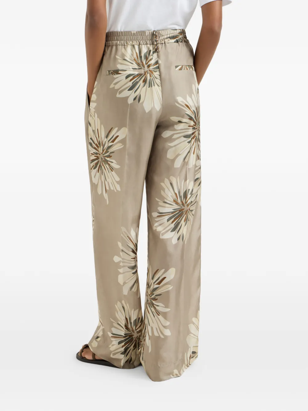 Bloom-Print Palazzo Pants