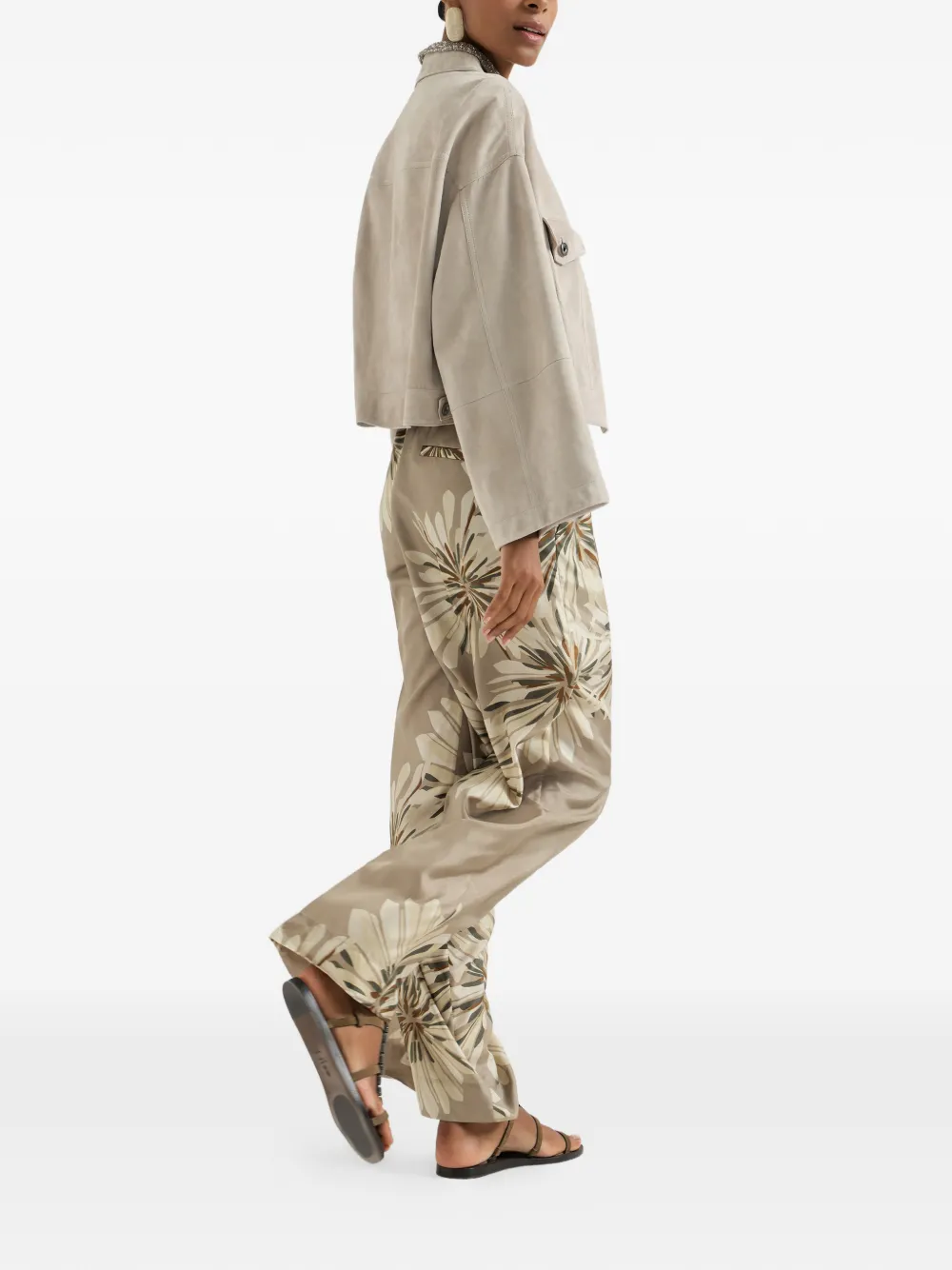 Bloom-Print Palazzo Pants