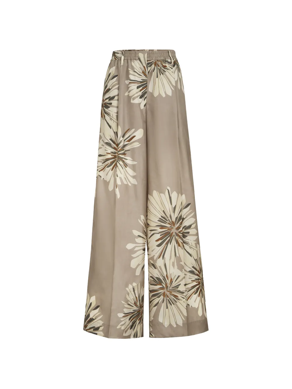 Brunello Cucinelli bloom-print palazzo pants - Toni neutri