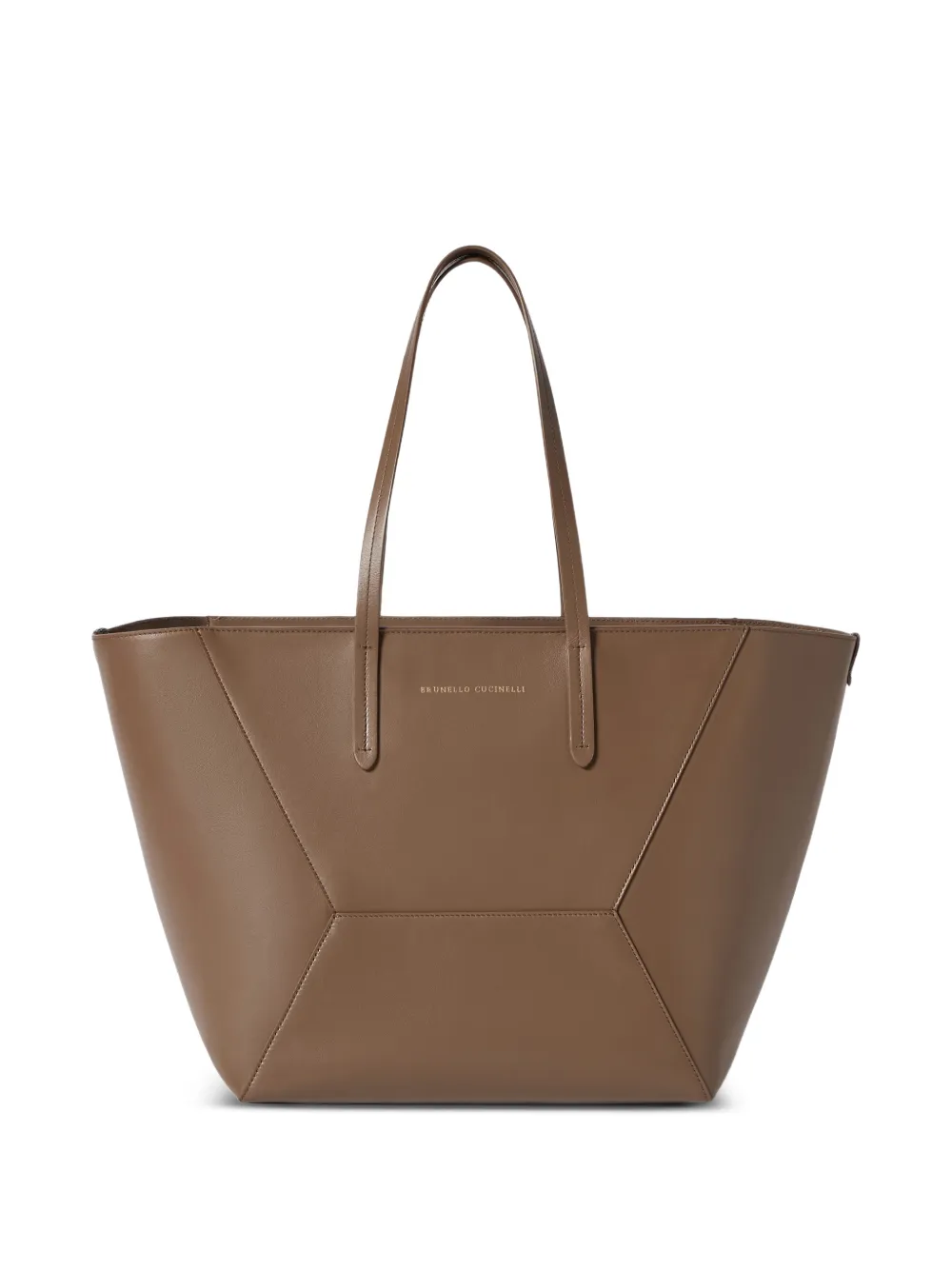 Brunello Cucinelli BC Duo bag in calfskin with monili - Brown