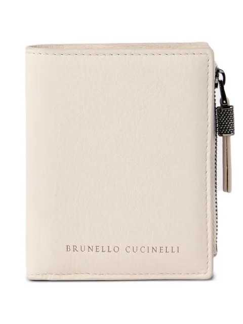 Brunello Cucinelli grained zip wallet