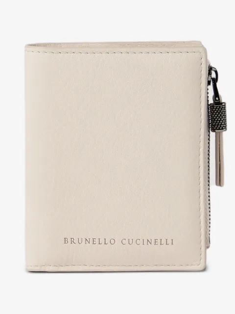 Brunello Cucinelli grained zip wallet