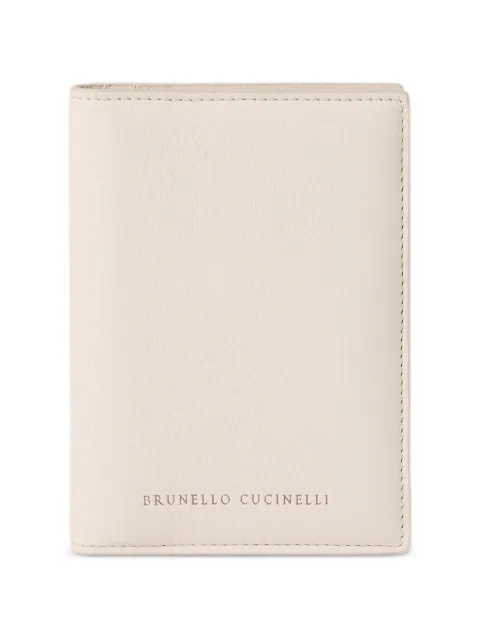 Brunello Cucinelli Pass-Etui aus strukturiertem Leder