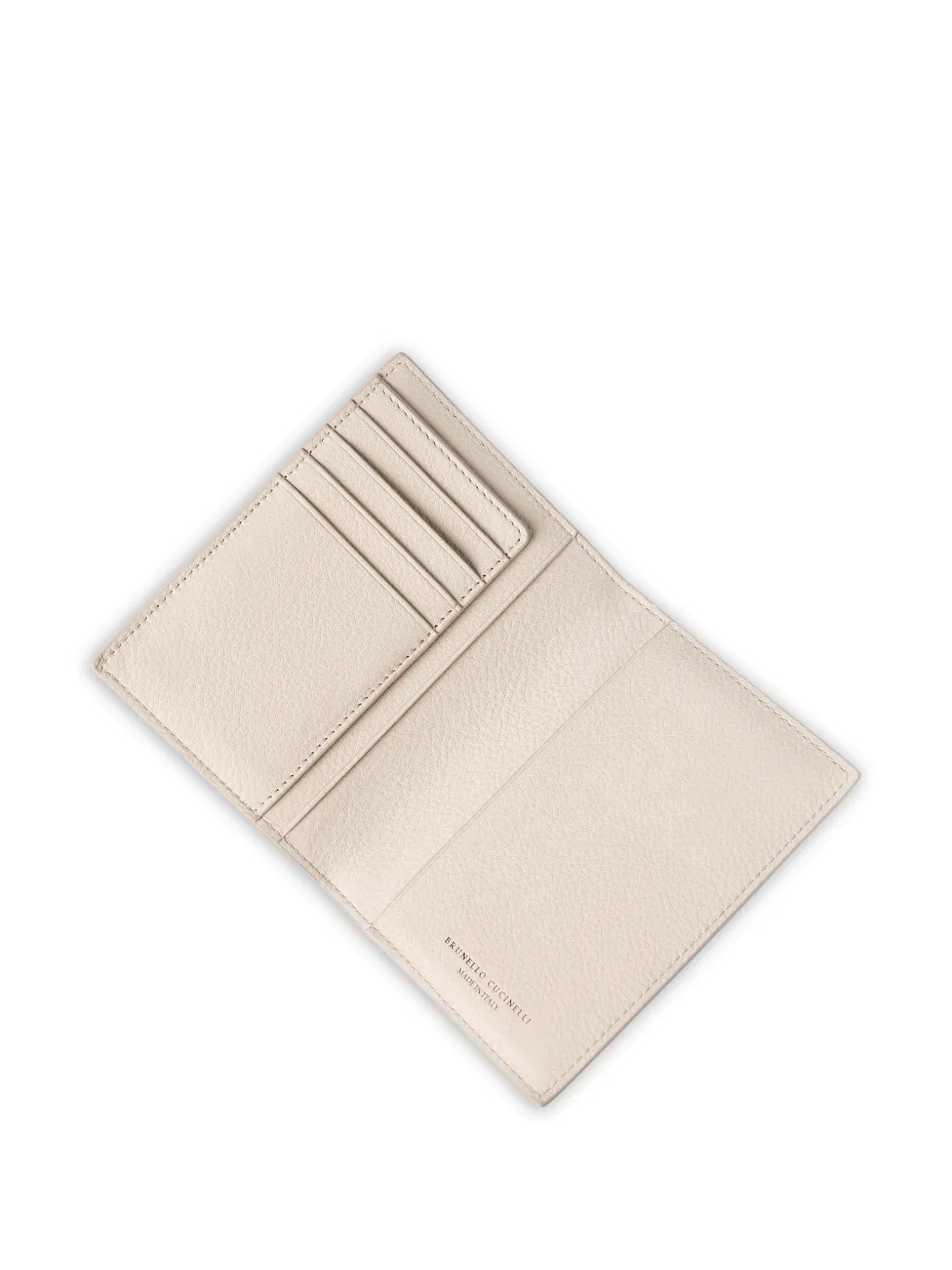 Brunello Cucinelli Leren paspoorthoes Beige