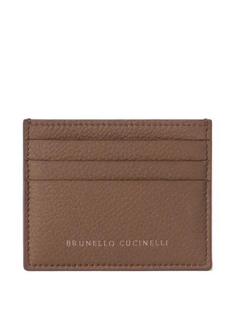 Brunello Cucinelli grained calfskin card case