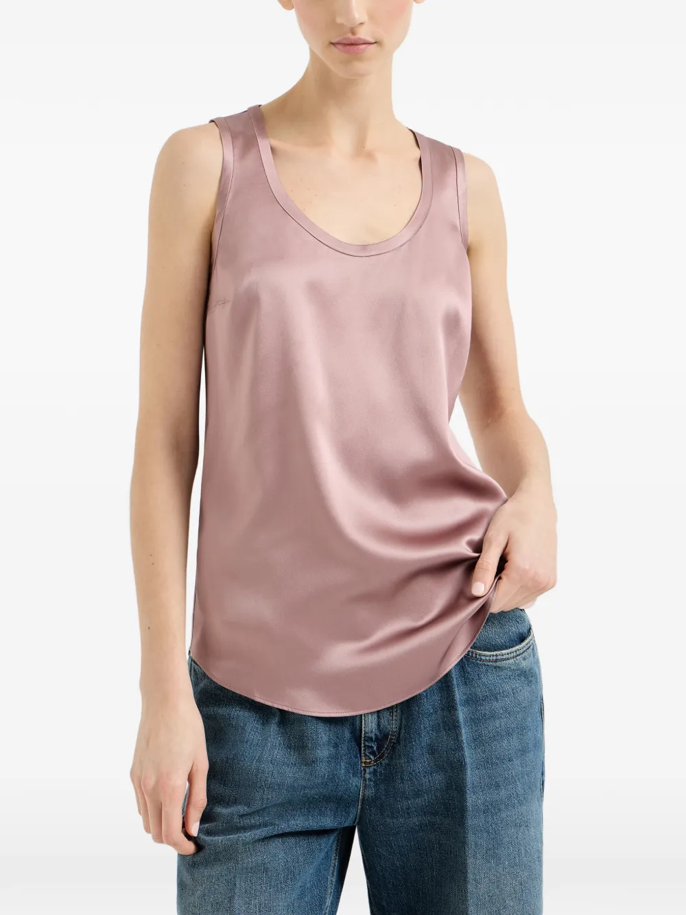  Brunello Cucinelli Stretch Reversible Top - Pink 