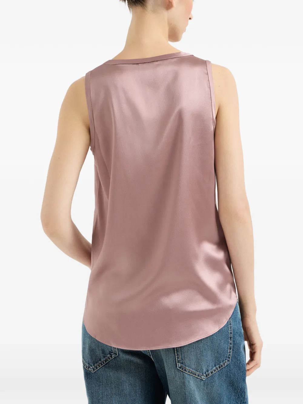 Brunello Cucinelli Satijnen flared top Roze