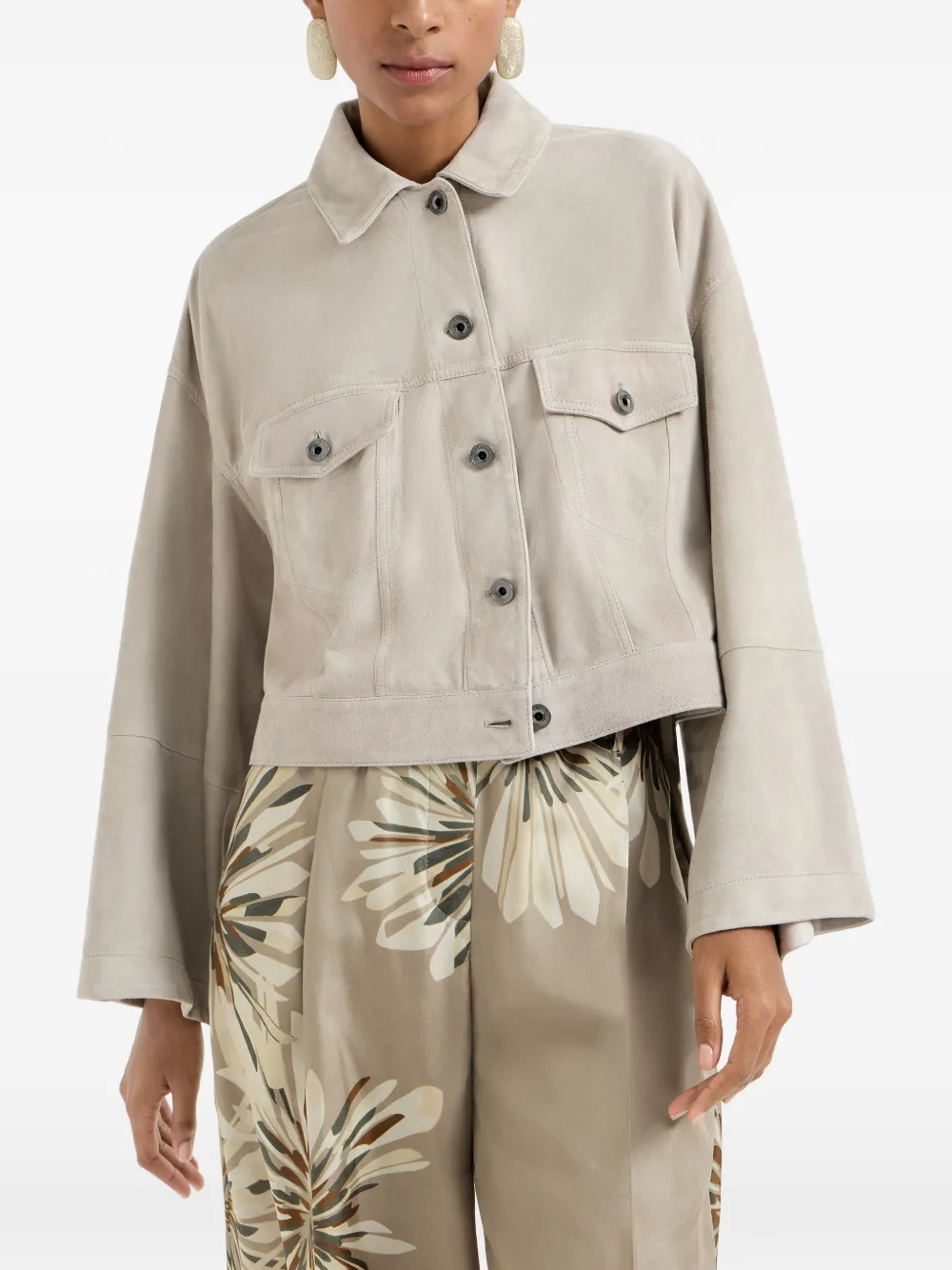 Brunello Cucinelli Long-sleeves Jacket - Neutrals 