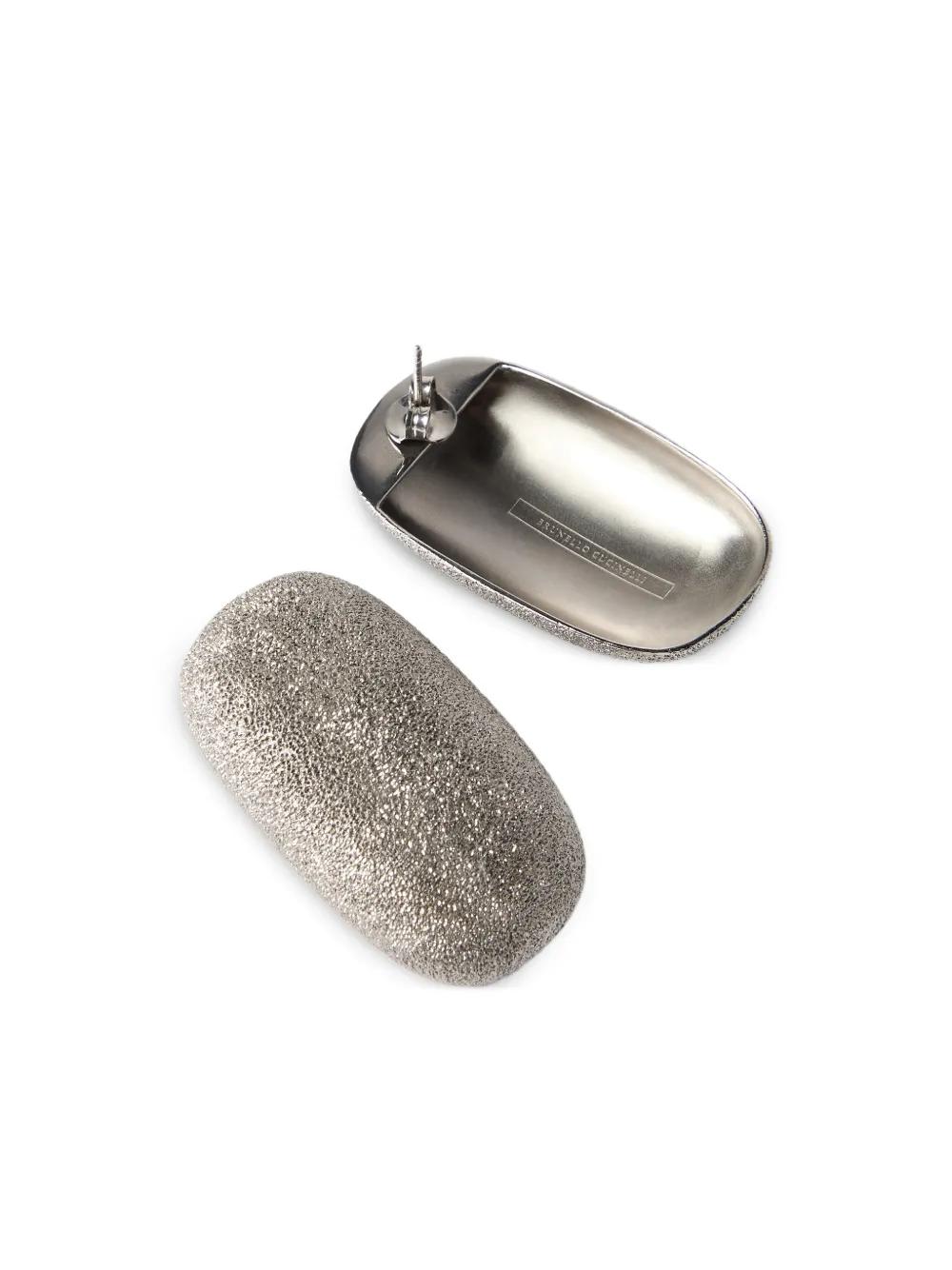  Brunello Cucinelli Shimmering Stud Earrings - Grey 