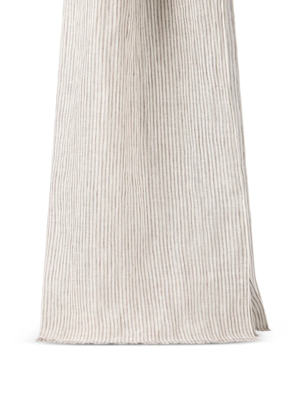  Brunello Cucinelli Striped Linen Scarf - Neutrals 
