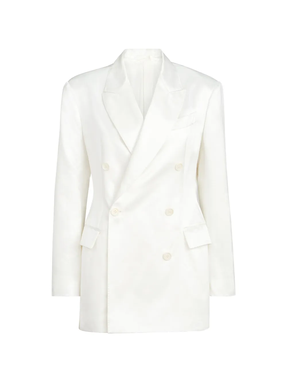 Brunello Cucinelli satin monili blazer - Bianco