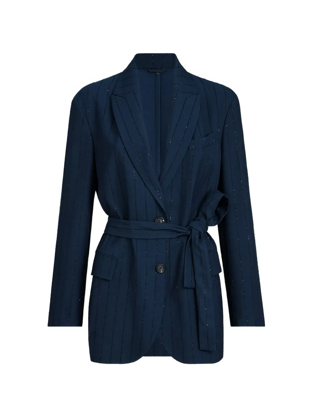 Brunello Cucinelli Blazer met krijtstreep Blauw