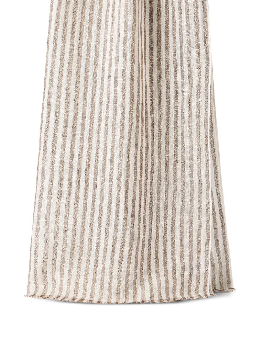  Brunello Cucinelli Striped Fringed Scarf - Neutrals 