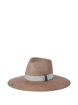 Brunello Cucinelli ストローフェドーラハット | ニュートラル