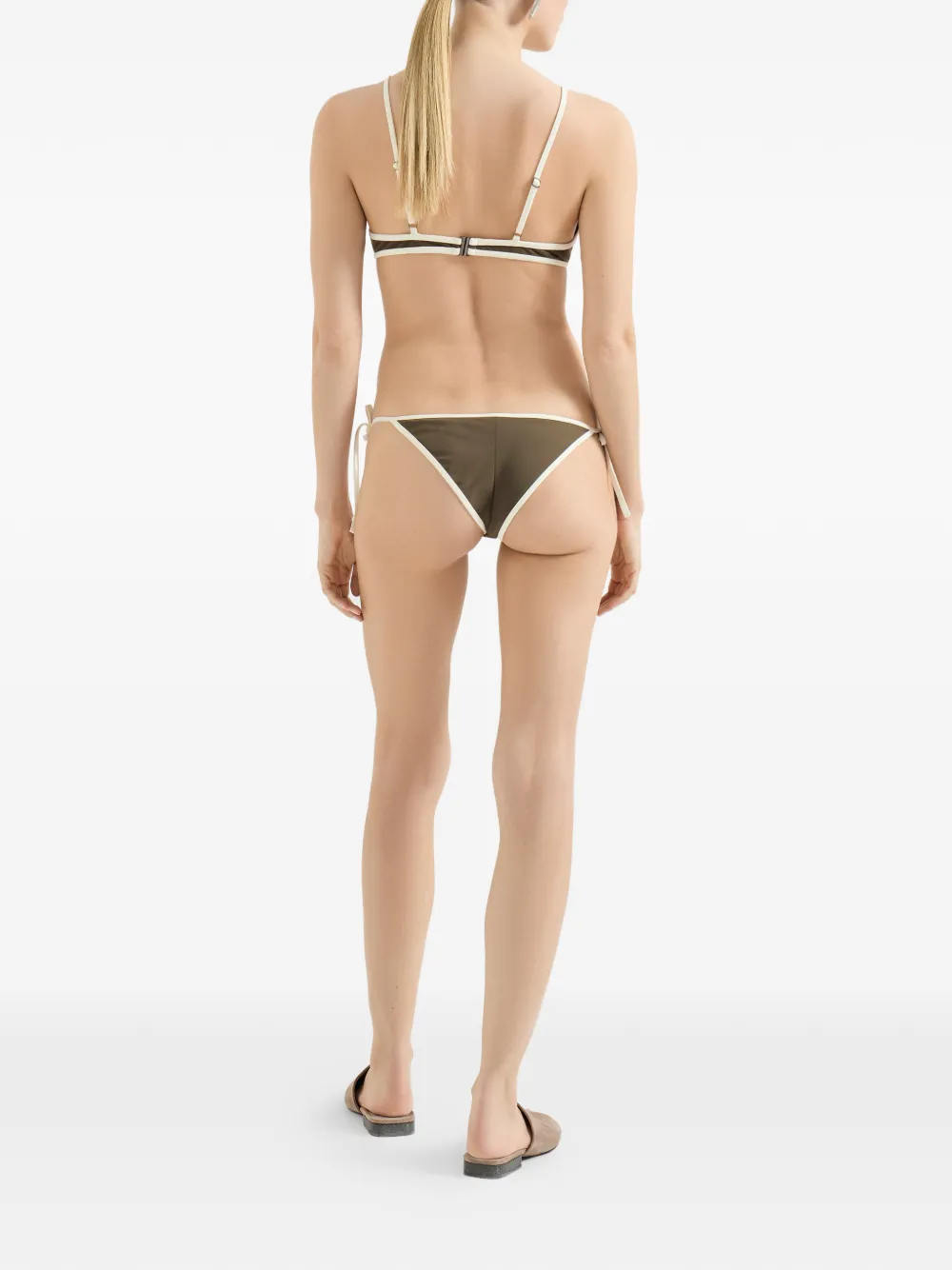  Brunello Cucinelli Self-tie Bikini Bottoms - Green 