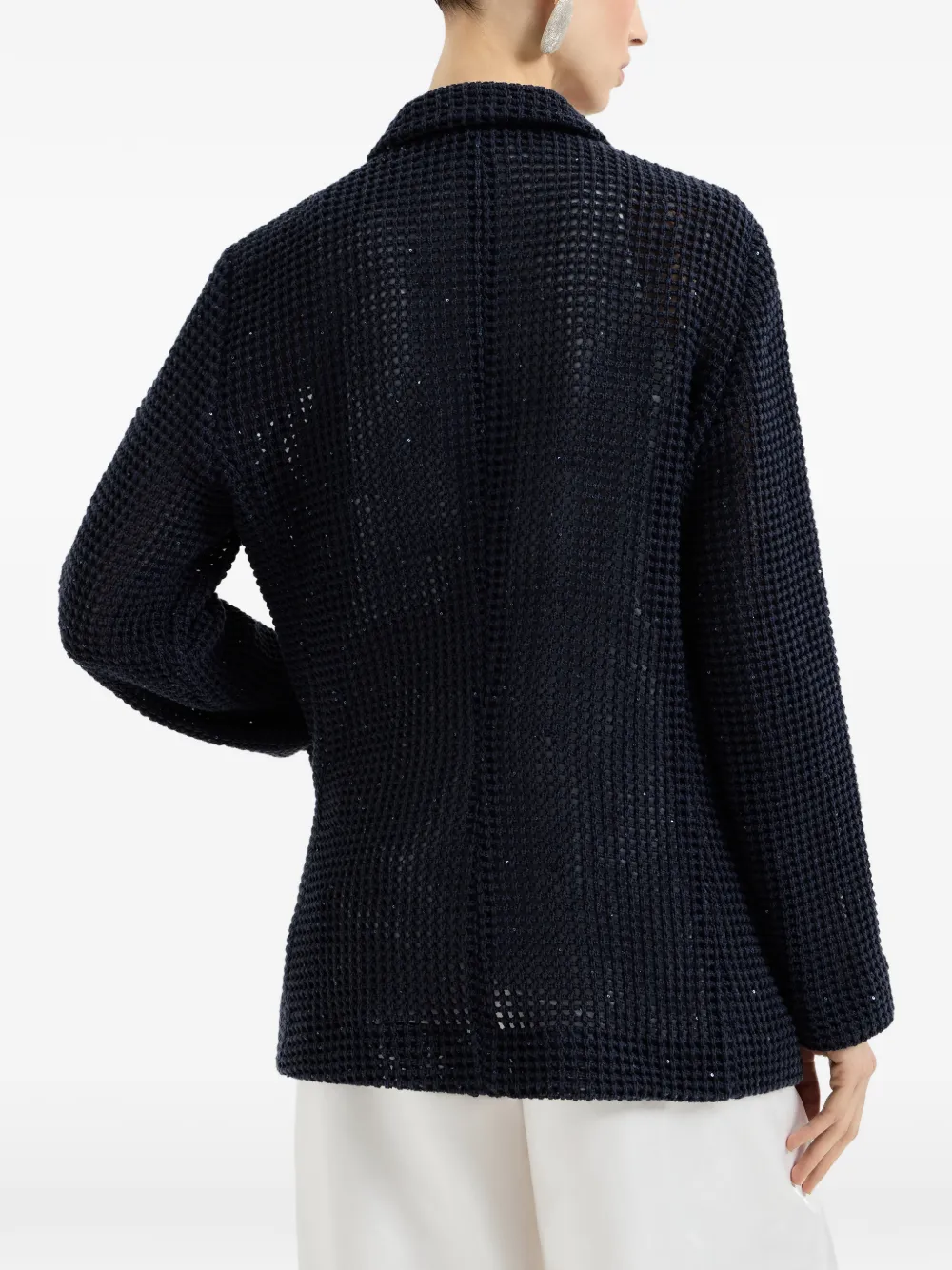 Brunello Cucinelli Blazer met lange mouwen Blauw