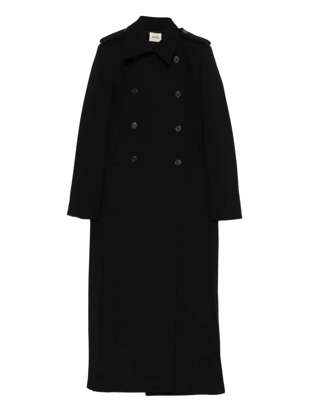 KHAITE button-fastening double-breasted coat - Schwarz