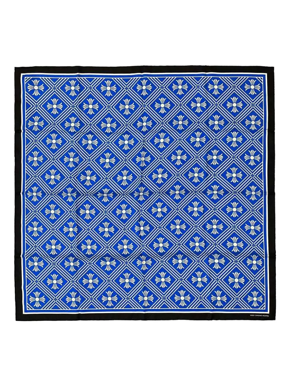 Chrome Hearts Foulard in lana con stampa - Blu