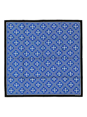 Chrome Hearts Cemetery Cross Silk Scarf | Blue | FARFETCH