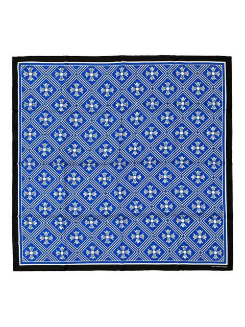 Chrome Hearts cross-motif silk scarf