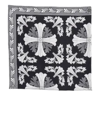 Chrome Hearts シルクスカーフ Chrome Hearts Blue Cross Scarf - SHENGLI ROAD MARKET