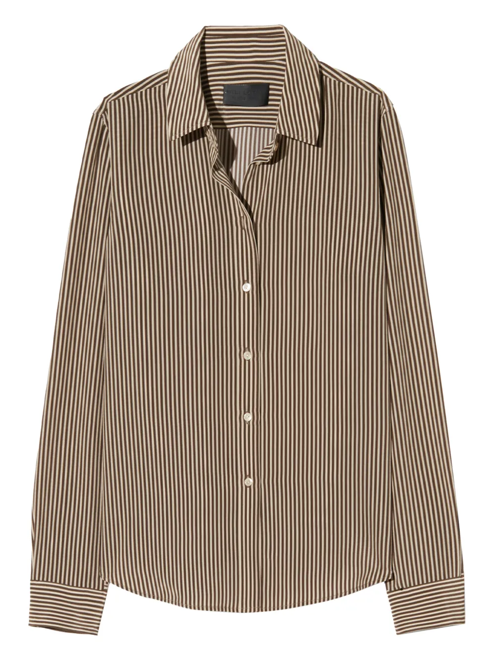 Nili Lotan Gaia striped silk shirt - Marrone