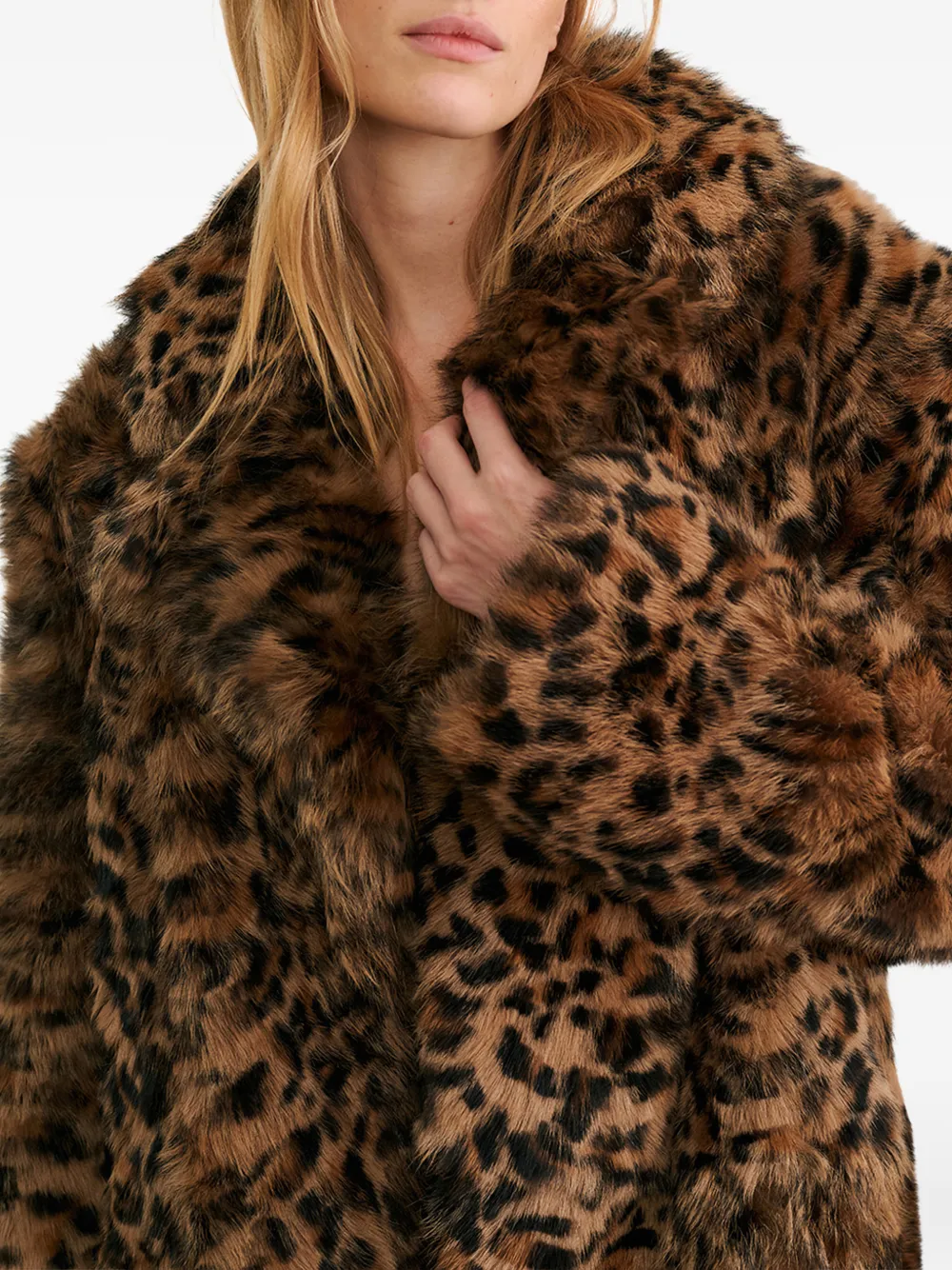 Nili Lotan leopard-print fur coat - Bruin