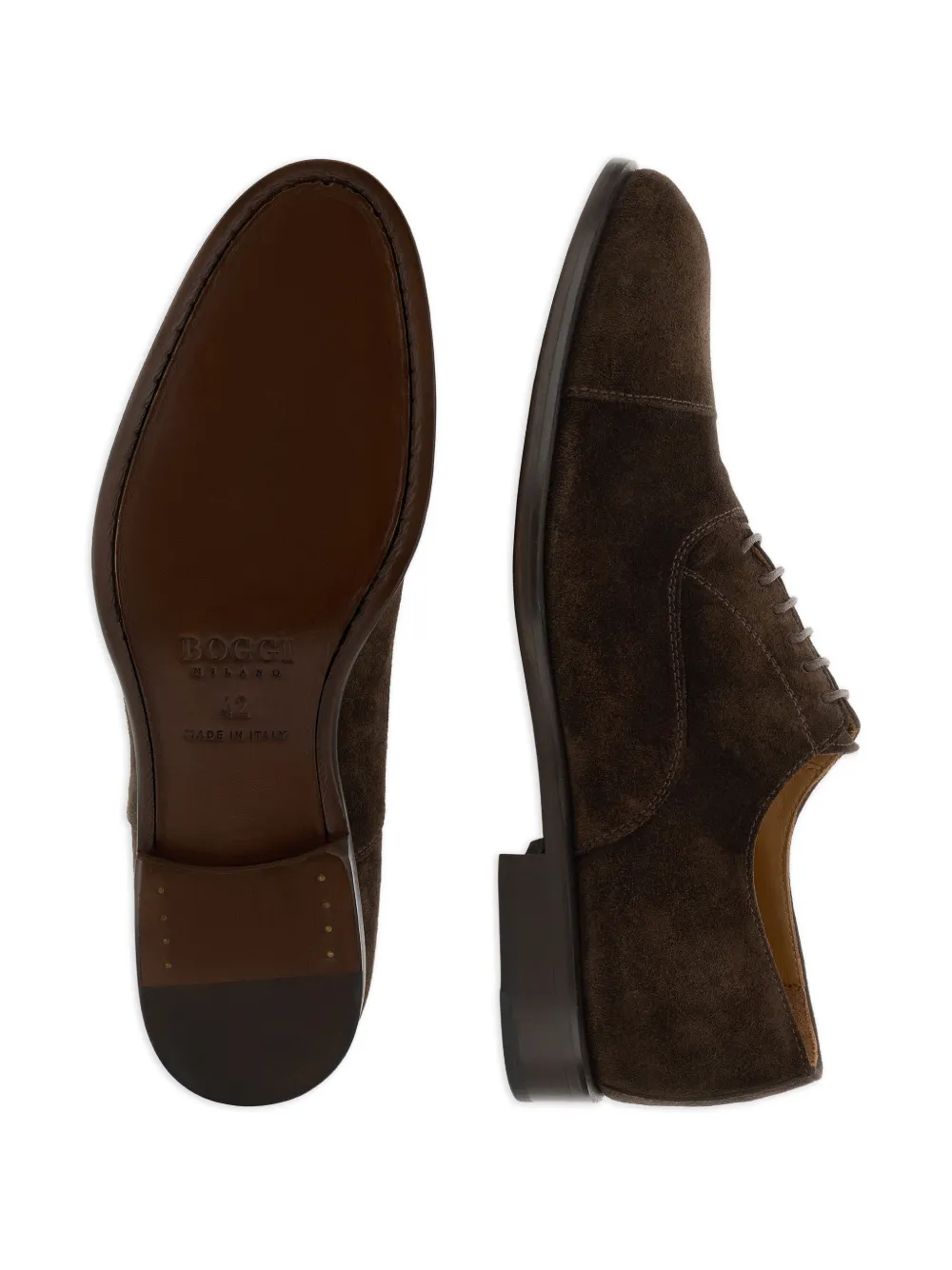 Boggi Milano suede Oxford shoes Bruin